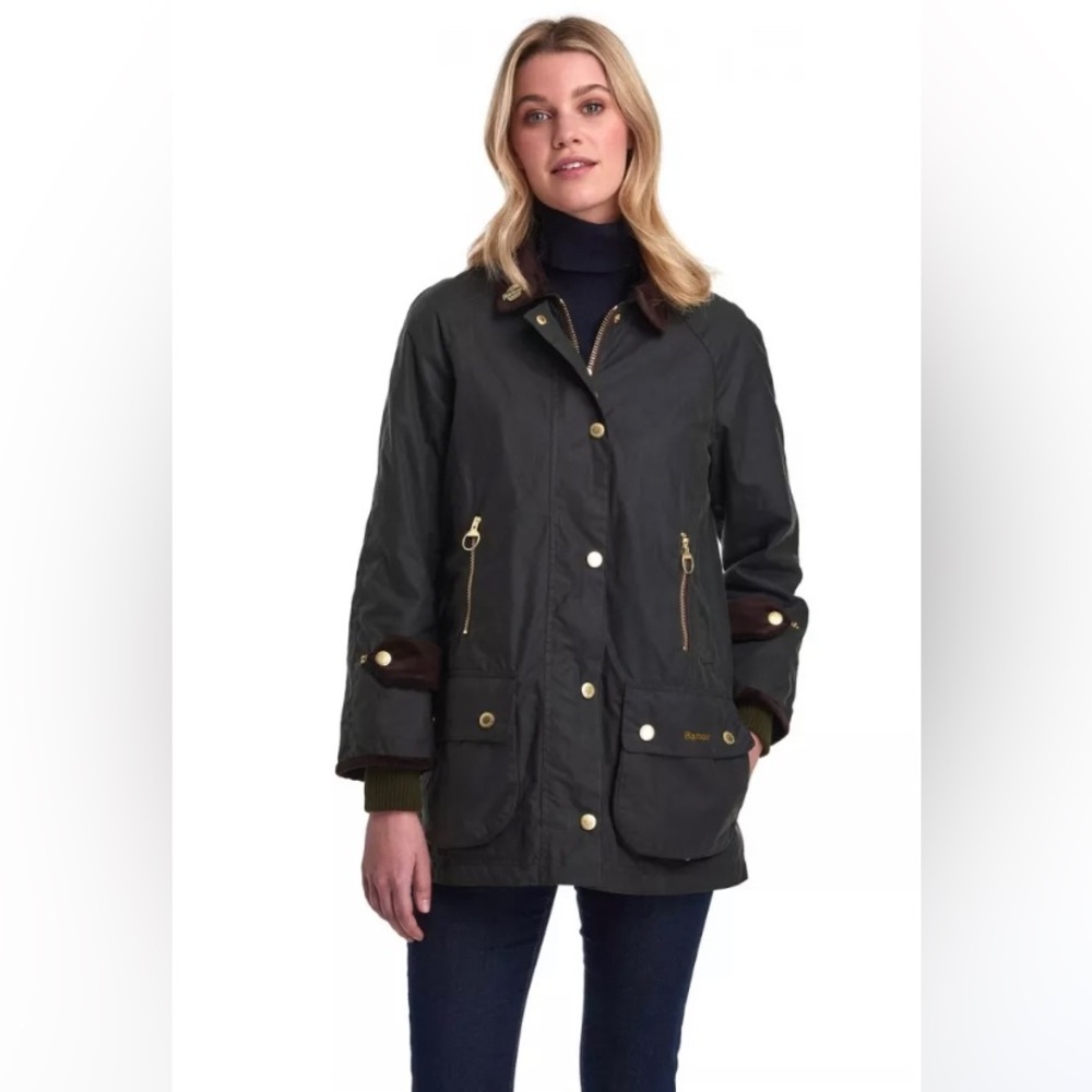 Lauren Ralph Lauren golden logo branded hardware coat jacket black Sz US S